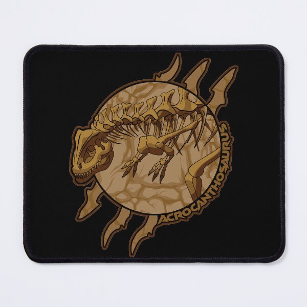 Item preview, Acrocanthosaurus Fossil Badge – Prehistoric Skeleton Dinosaur Design designed and sold by Grimtech Workshop.