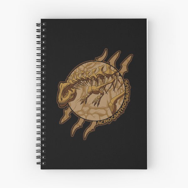 Item preview, Acrocanthosaurus Fossil Badge – Prehistoric Skeleton Dinosaur Design designed and sold by Grimtech Workshop.