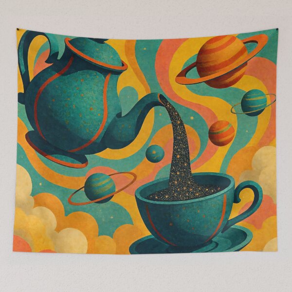 Item preview, Cosmic Swirl Tea Party designed and sold by AI-Only Creations.