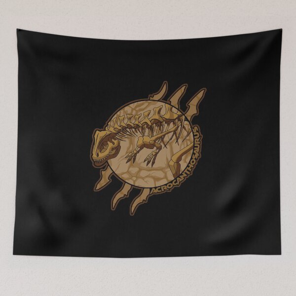 Item preview, Acrocanthosaurus Fossil Badge – Prehistoric Skeleton Dinosaur Design designed and sold by Grimtech Workshop.