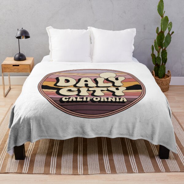 Item preview, Daly City California: Retro Sunset Stripes Badge designed and sold by CircinusStore.