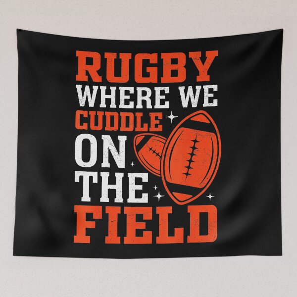 Item preview, Rugby Where We Cuddle On The Field Funny  designed and sold by GabrieSketcham.