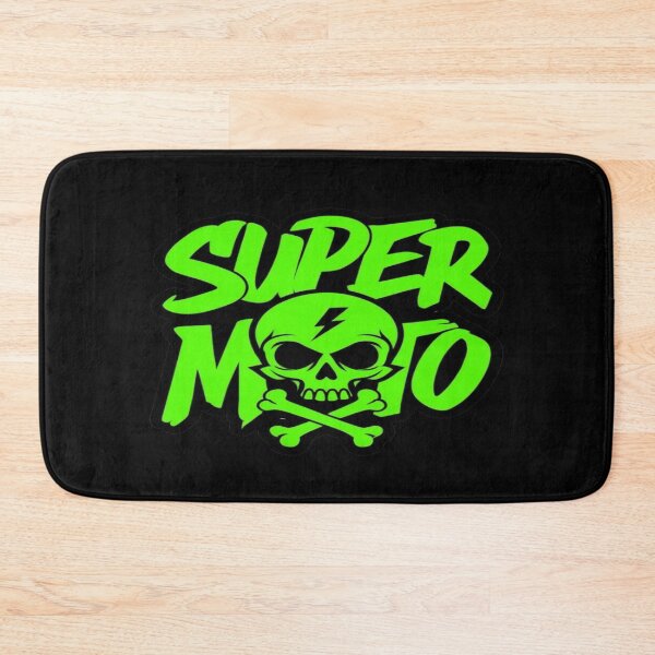 Item preview, Super Moto Skull & Bones Graphic – Neon Green Extreme Motorsports Design for Riders designed and sold by Bright Nest Studio.