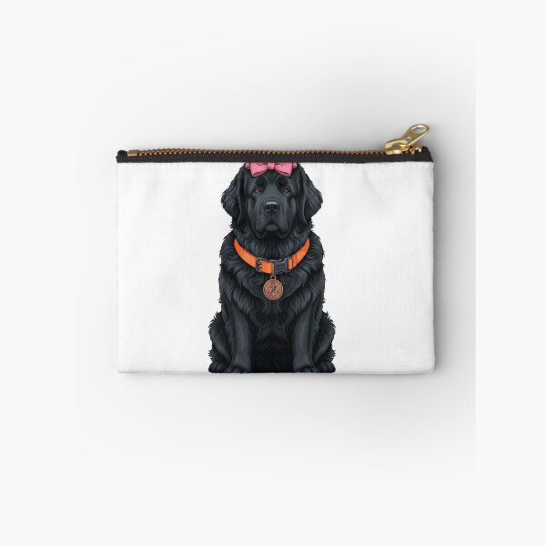 Item preview, Black Newfoundland Dog with Pink Bow and Anchor designed and sold by k3rstman1.