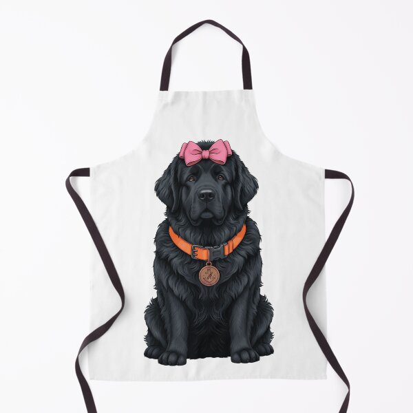 Item preview, Black Newfoundland Dog with Pink Bow and Anchor designed and sold by k3rstman1.