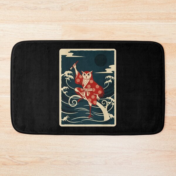 Item preview, Owl Samurai Painter Japanese Wave Art Retro Style designed and sold by JordynLadukeg65.