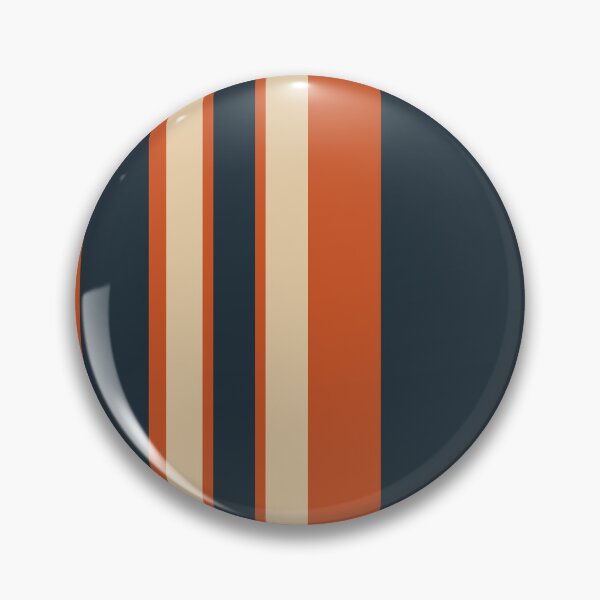 Item preview, Modern Vertical Stripes – Deep Bluel, Rust Orange & Beige Elegant Pattern designed and sold by WildHugeDot.