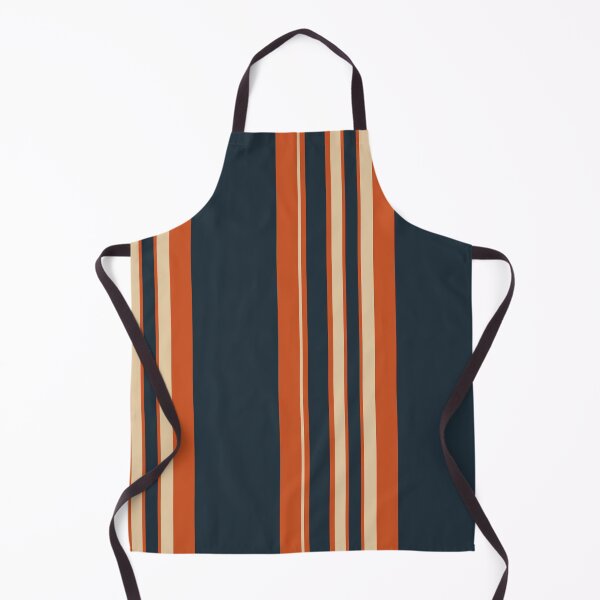 Item preview, Modern Vertical Stripes – Deep Bluel, Rust Orange & Beige Elegant Pattern designed and sold by WildHugeDot.