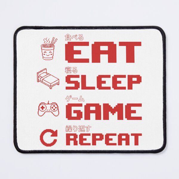 Item preview, Eat Sleep Game Repeat - Japanese Kanji T-Shirt designed and sold by LoFizzy.