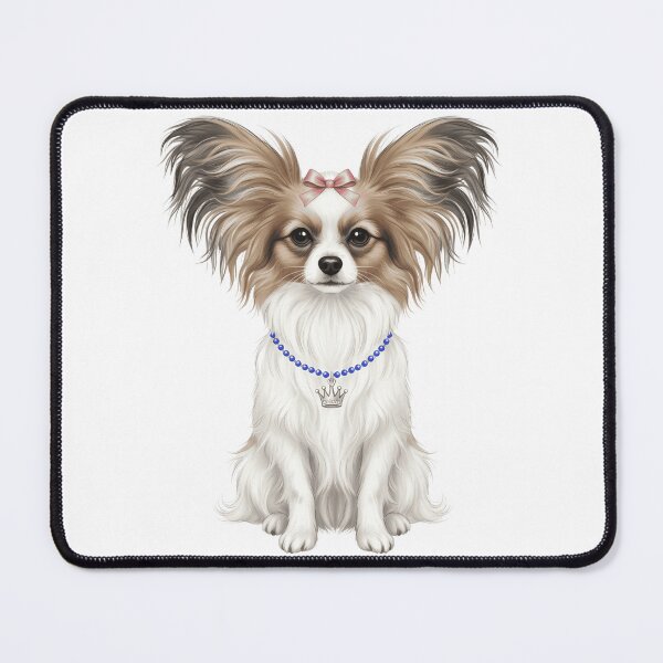 Item preview, Elegant Papillon Dog with Crown and Bow designed and sold by k3rstman1.