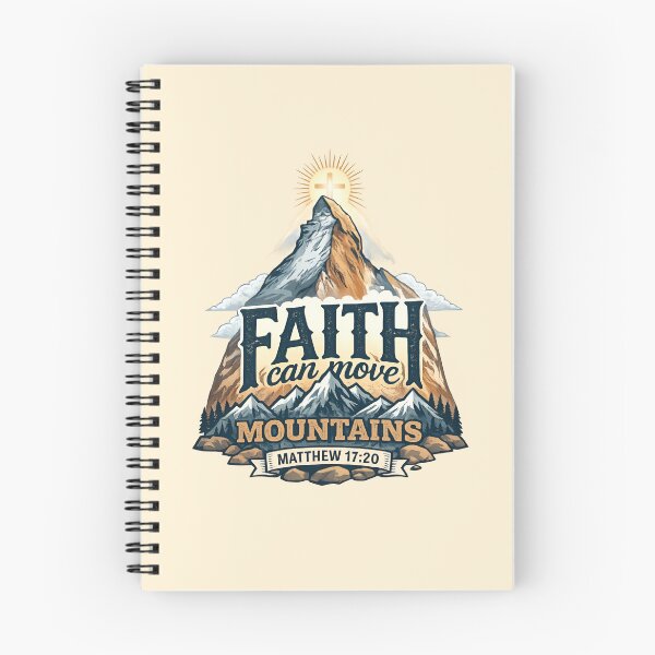 Item preview, Faith Can Move Mountains – Matthew 17:20 Vintage Christian Design designed and sold by csamsonjr.