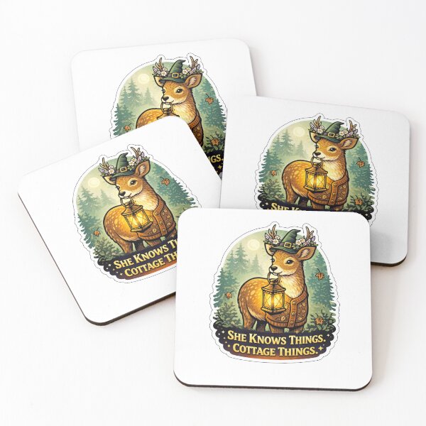 Item preview, Witch Deer Cottagecore Sticker Funny Witchy Gift designed and sold by Gentlestate.
