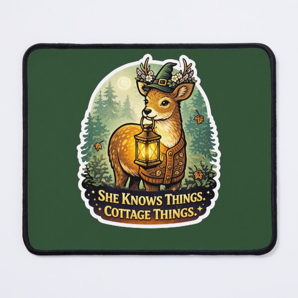 Item preview, Witch Deer Cottagecore Sticker Funny Witchy Gift designed and sold by Gentlestate.