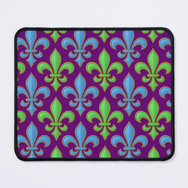 Item preview, Purple Blue Green Fleur-de-lis Design designed and sold by PatternTitan.