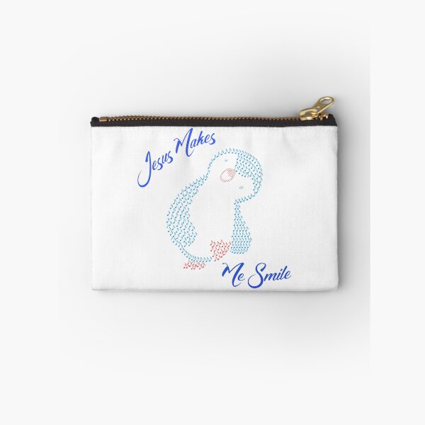 Item preview, Jesus Makes Me Smile Design – Cute Blue Music Note Penguin Christian Art designed and sold by MyDarlingDearJesusInspires.