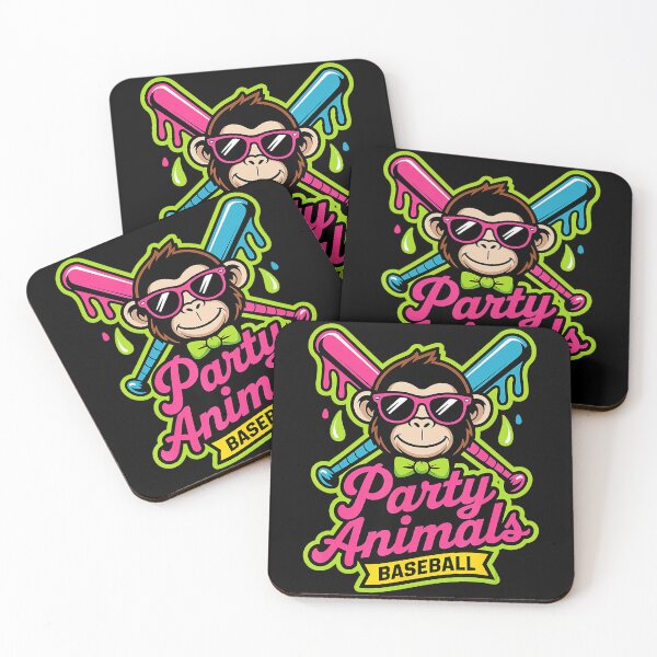 Item preview, Party Animals Baseball Monkey designed and sold by miaa-artistshop.