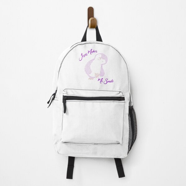 Item preview, Jesus Makes Me Smile – Purple Music Note Penguin Christian Design designed and sold by MyDarlingDearJesusInspires.