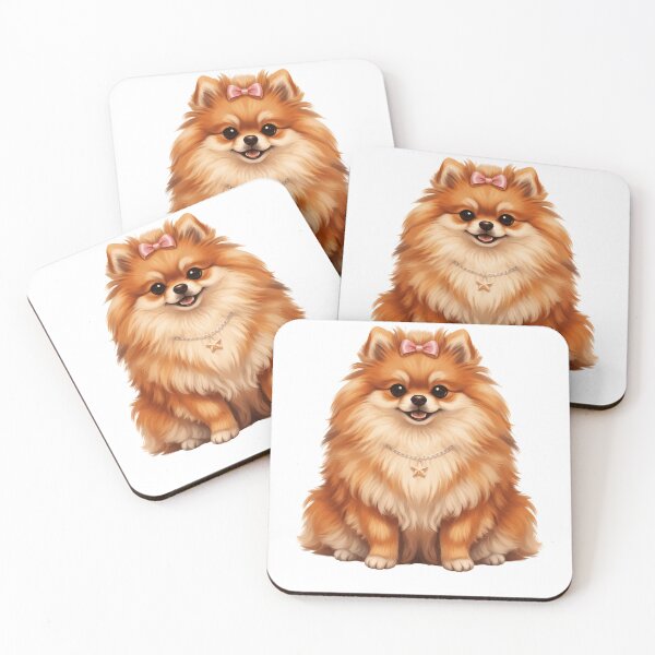 Item preview, Cute Fluffy Pomeranian Dog Pink Bow Star designed and sold by k3rstman1.