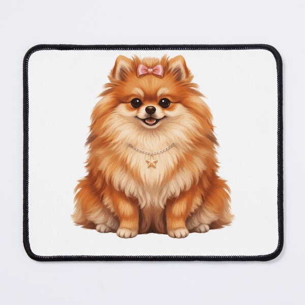 Item preview, Cute Fluffy Pomeranian Dog Pink Bow Star designed and sold by k3rstman1.