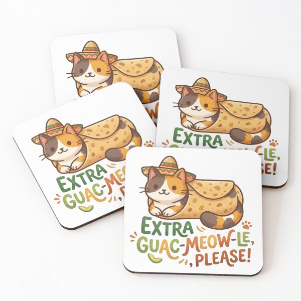 Item preview, Extra Guac-Meow-Le Please Cat Sticker | Funny Taco Cat Pun | Cute Kawaii Food Cat Design designed and sold by meowmakesstudio.