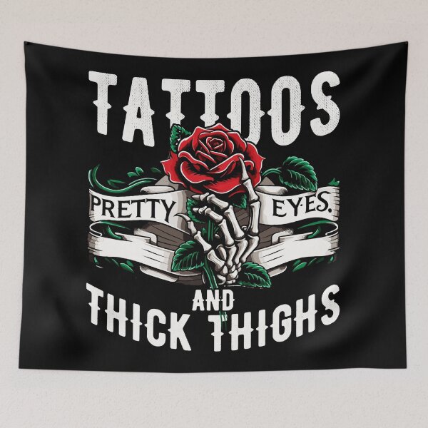 Item preview, Tattoos Pretty Eyes And Thick Thighs Bold designed and sold by Modaozushi216.