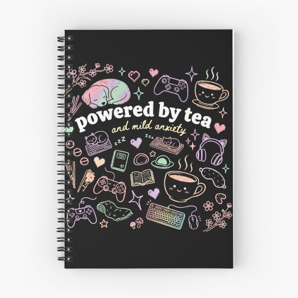 Item preview, Powererd by Tea and Mild Anxiety - Cute Gamer Girl T-Shirt designed and sold by LoFizzy.