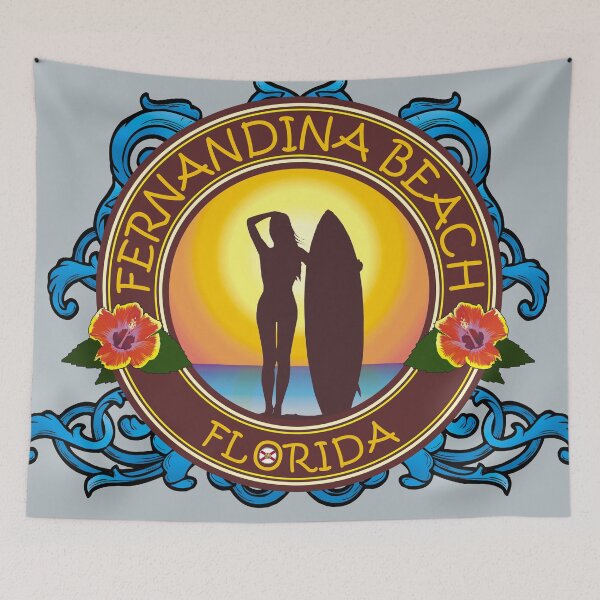 Item preview, Fernandina Beach Florida surfer girl designed and sold by studioss76.