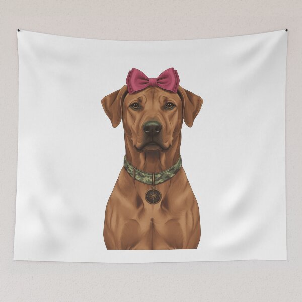 Item preview, Rhodesian Ridgeback Dog Pink Bow Compass Medallion designed and sold by k3rstman1.