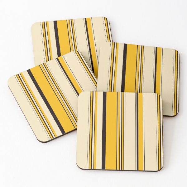 Item preview, Yellow Black Vertical Stripes Pattern – Retro Bold Stripe Design designed and sold by WildHugeDot.