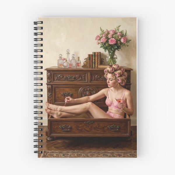 Item preview, Vintage Pin-Up Girl in a Drawer - Getting Ready Art designed and sold by Jawoahl.