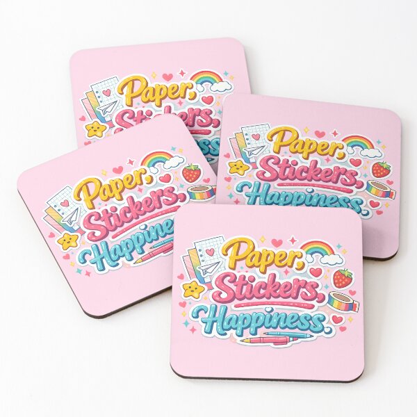 Item preview, Paper Stickers Happiness – Cute Kawaii Craft Lover Design designed and sold by blankTeeShirt.