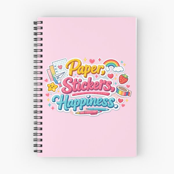Item preview, Paper Stickers Happiness – Cute Kawaii Craft Lover Design designed and sold by blankTeeShirt.