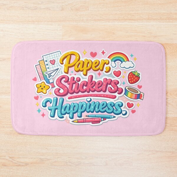 Item preview, Paper Stickers Happiness – Cute Kawaii Craft Lover Design designed and sold by blankTeeShirt.