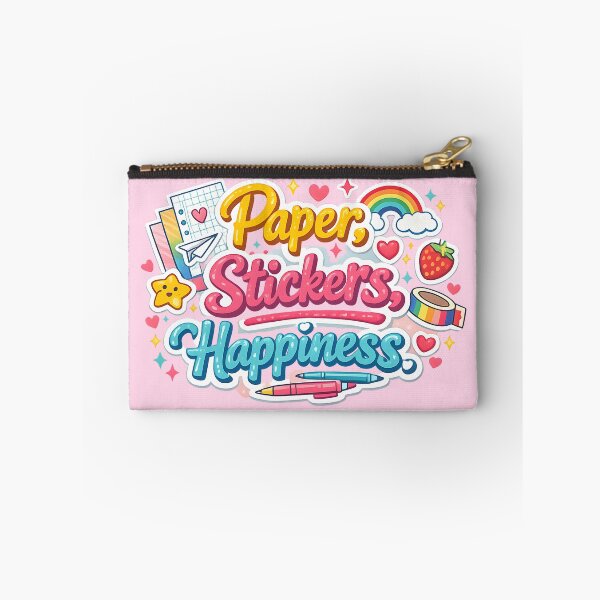 Item preview, Paper Stickers Happiness – Cute Kawaii Craft Lover Design designed and sold by blankTeeShirt.