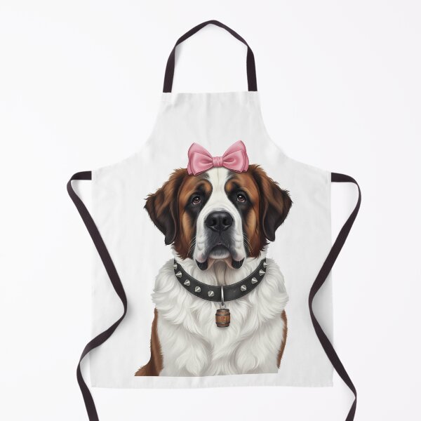 Item preview, Saint Bernard Dog with Pink Bow and Collar designed and sold by k3rstman1.