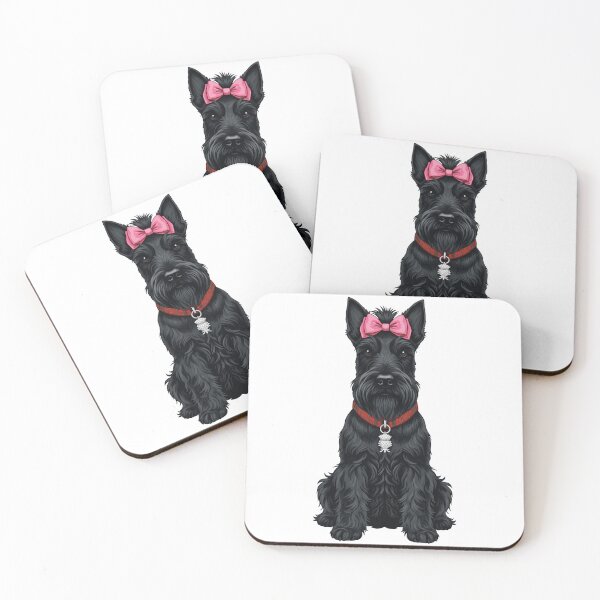 Item preview, Black Scottish Terrier with Pink Bow and Tartan designed and sold by k3rstman1.