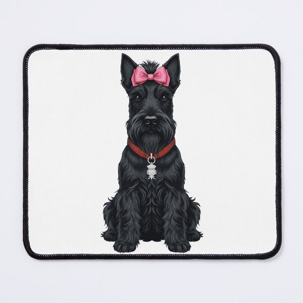 Item preview, Black Scottish Terrier with Pink Bow and Tartan designed and sold by k3rstman1.