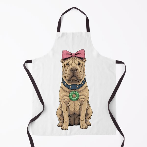 Item preview, Wrinkly Shar Pei Dog Pink Bow Jade Pendant designed and sold by k3rstman1.