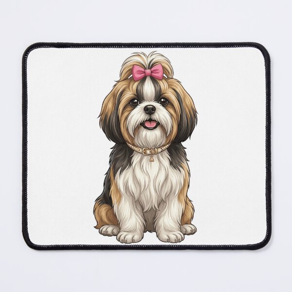 Item preview, Adorable Tri Color Shih Tzu with Pink Bow designed and sold by k3rstman1.