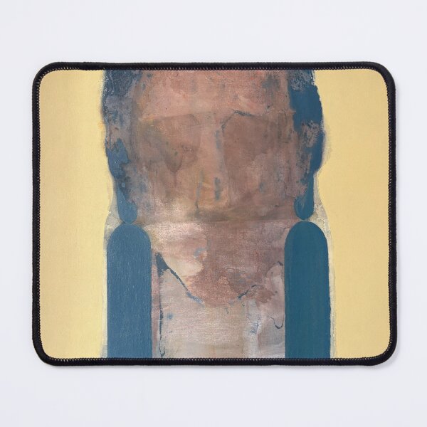 Item preview, Minimal Portrait with Blue Statement Earrings designed and sold by Gela Mikava.