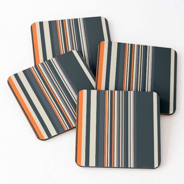 Item preview, Orange Black Stripes Pattern – Vertical Retro Stripe Design designed and sold by WildHugeDot.