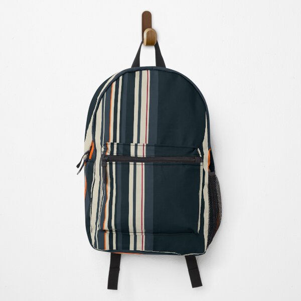 Item preview, Orange Black Stripes Pattern – Vertical Retro Stripe Design designed and sold by WildHugeDot.