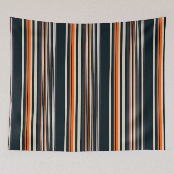 Item preview, Orange Black Stripes Pattern – Vertical Retro Stripe Design designed and sold by WildHugeDot.