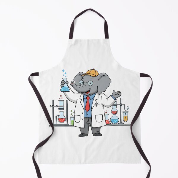 Item preview, Cute Elephant Scientist Cartoon Chemistry Lab Design. designed and sold by The-T-In-Retro.