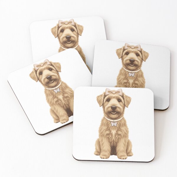 Item preview, Adorable Soft Coated Wheaten Terrier with Pink Bow designed and sold by k3rstman1.