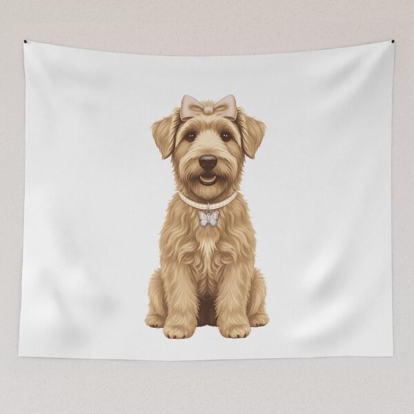Item preview, Adorable Soft Coated Wheaten Terrier with Pink Bow designed and sold by k3rstman1.
