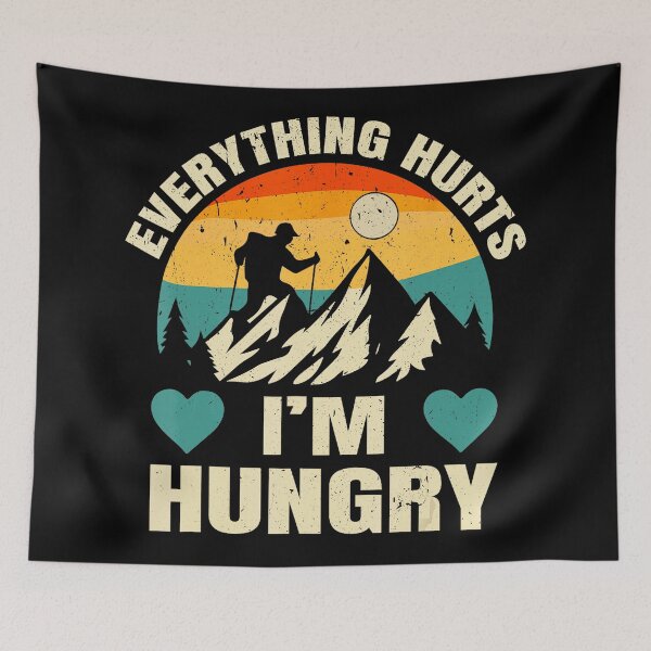 Item preview, Everything Hurts I’m Hungry Running Humor  designed and sold by eliramaison.