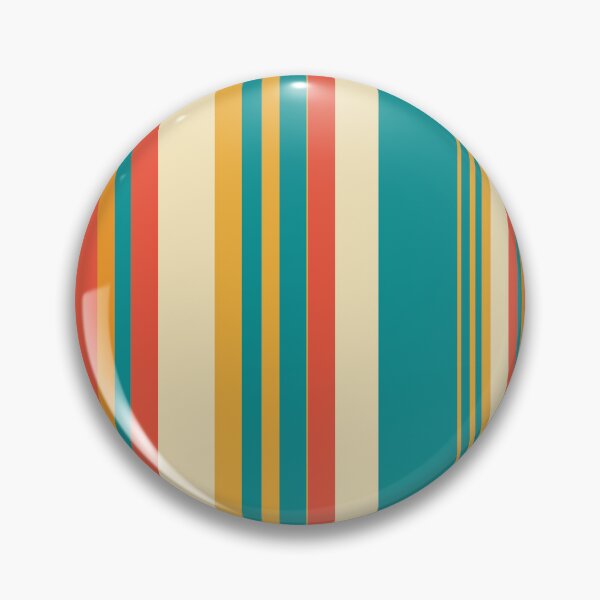 Item preview, Colorful Vertical Stripes Pattern – Orange Teal Retro Stripe Design designed and sold by WildHugeDot.