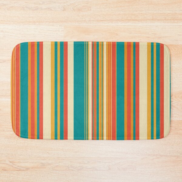 Item preview, Colorful Vertical Stripes Pattern – Orange Teal Retro Stripe Design designed and sold by WildHugeDot.