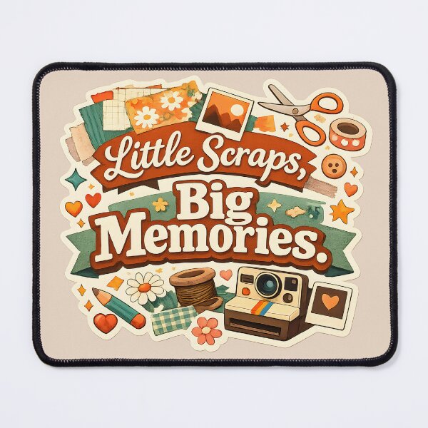Item preview, Little Scraps, Big Memories – Scrapbooking Vintage Craft Design designed and sold by blankTeeShirt.